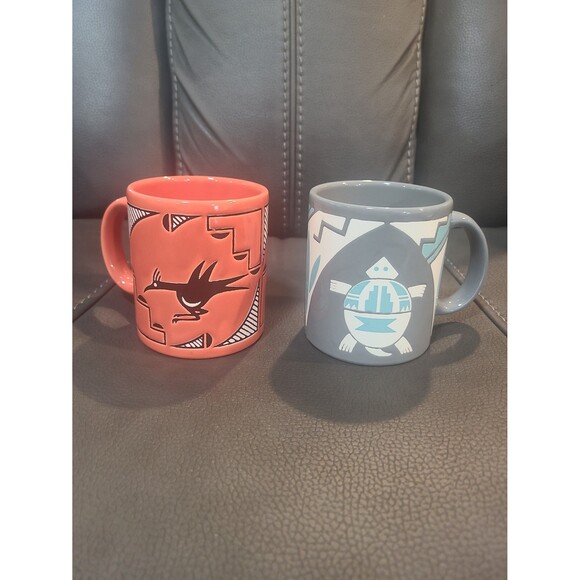 Waechtersbach Spain Southwest Style Mugs Roadrunner and Turtle - Picture 1 of 12